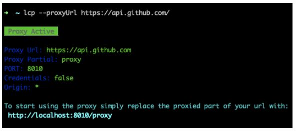 local proxy to handle the cors domain conversions 