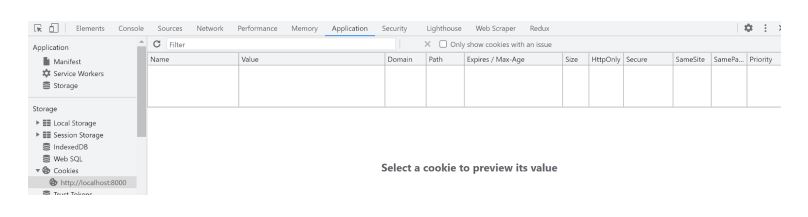 deletion of saved cookies